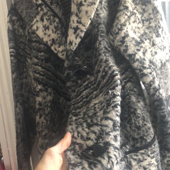 LUNDSTROM Black + White Hooded Sweater Jacket, S - Picture 3 of 7